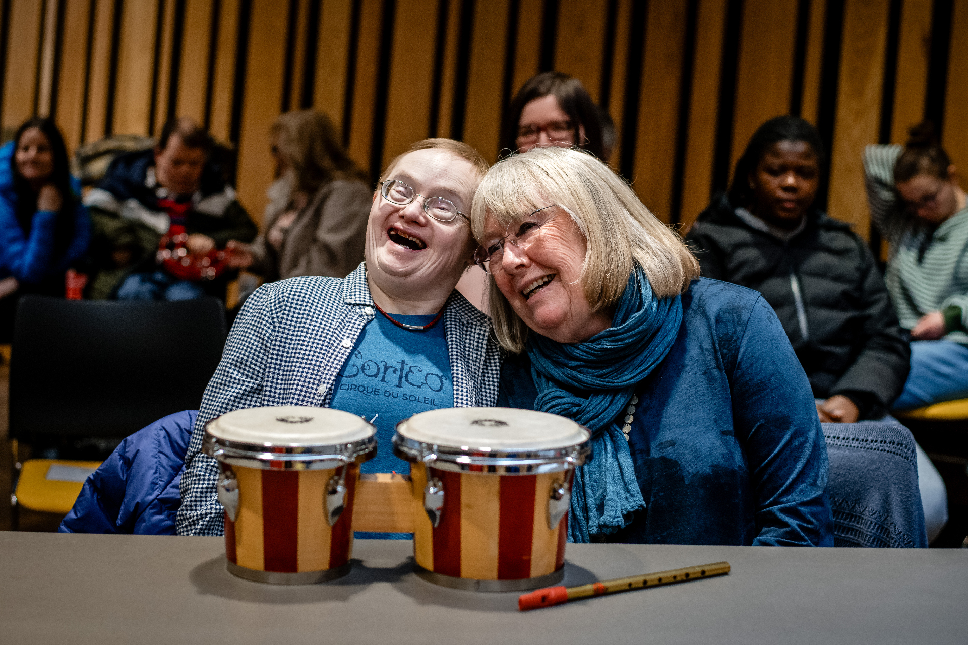 Beneficiaries enjoying a Sunbeams music session